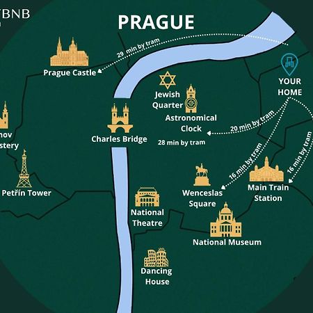 Modern Spacious Flat With A Terrace And A Parking Prague Ngoại thất bức ảnh